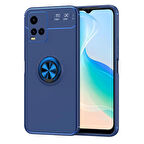 Vivo Y33S Kılıf Ravel Yüzüklü Standlı Silikon Kapak