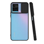 Vivo Y33S Kılıf Lensi Kamera Korumalı Sürgülü Silikon Kapak
