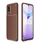Vivo V21E Kılıf Negro Karbon Görünümlü Silikon Kapak