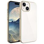 Apple iPhone 15 Kılıf Sert PC Renkli Çerçeveli Riksos Kapak