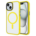 Apple İphone 15 Plus Kılıf Mat Arka Yüzey Wireless Şarj Özellikli Flet Magsafe Kapak