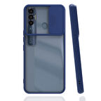 Tecno Spark 7 Pro Kılıf Lensi Kamera Korumalı Sürgülü Silikon Kapak