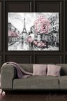 Duvar Tablosu Yatay Kanvas Tekli Salon Mutfak Yatak Odası OfisEyfel Kulesi Eiffel Tower Paris