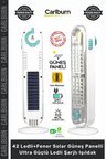 #ŞarjlıIşıldak Masa Lambası V005 42 Ledli+Fener Solar Güneş Panelli Ultra Güçlü Ledli Şarjlı Işıldak