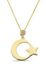 Ay Yıldız Altın Kolye