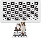 Monnhein Mama ve Su Evcil Hayvan Beslenme Matı, Kolay Temizlenen Emici Su Geçirmez Kumaş, Küçük Orta Boy ve Büyük Kedi ve Köpekler için Dayanıklı Köpek Kedi Paspas (40x60, Satranç Dogs)