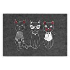 Monnhein Kedi Köpek Komik Tasarımlı Dekoratif Kapı önü Paspas, Dış Mekan/Ev İçi/Banyo/Mutfak/Yatak Odası/Giriş Paspasları