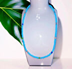 El Yapımı, Ultra Hafif, Şık, Yeni Nesil. Mavi Boncuk Kolye, Kristal Detaylı,