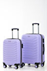YEFA PP Polipropilen Kırılmaz Orta & Kabin Boy 2'li Valiz Seti