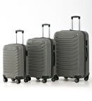 YEFA PP Polipropilen Kırılmaz Kabin & Orta & Büyük Boy 3'lü Valiz Seti