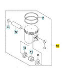 MOTORLU TIRPAN PİSTON SEGMAN HUSQVARNA 543RB/543RS 40,5 MM ÇİFT SEGMANLI ORJİNAL