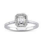 0.15 Ct Baget Pırlanta Yüzük B15