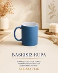 Mavi Simli Kişiye Özel Baskılı Kupa