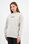 İÇİ POLARLI BASKI DETAYLI SWEATSHIRT (B23-37401)