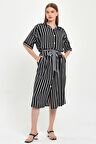 ALEXANDERGARDI KUŞAKLI GÖMLEK ELBİSE (B23-483A)