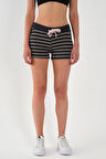 ALEXANDERGARDI Cepli Çizgili Mini Kadın Şort