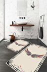 Melek Kanadı Desen Banyo Paspası, Bej Renk Banyo Paspası, Renkli Kanatlar Klozet Takımı, Kaymaz Taban Banyo Paspası, Çiçekli  Klozet Takımı, Klozet Takımı, Yıkanabilir Klozet Takımı, Dekoratif Banyo Paspası, Beyaz Klozet Takımı