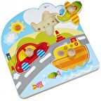 Byr Classic World Ahşap Ilk Yapbozum Ulaşım Araçları |1 Adet|