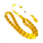 Osmanlı Ateş Kehribar Eski Heykel Obje Kesme Kesim 7x10.5mm Tesbih