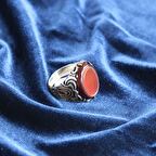 Akik 925Ayar Gümüş Erkek Yüzük