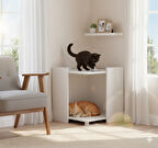 MiloBox Komodin Çok Amaçlı Kedi Mobilyası Beyaz