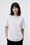 Unisex Beyaz Oversize Tişört - Minimal Tokyo Tipografi Baskılı Beyaz / XXL