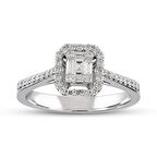 0.32 Ct Baget Pırlanta Yüzük B7