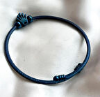 MODA SPİRAL TAÇ MODEL ERKEK BİLEKLİK LACİVERT RENK