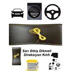 FORD FOCUS SW uyumlu Araç,Araba,Oto direksiyon kılıfı sarı dikiş