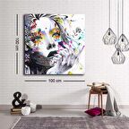 Dekoratif Baskı illüstrasyon Girl Kanvas Tablo
