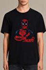 Erkek Siyah Deadpool T-Shirt
