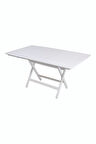Katlanır Ahşap Masa - Atina 80x120 Beyaz