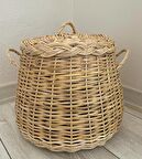 Beyaz Atölyem Hasır Terlik Sepeti