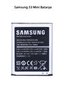 Samsung S3 Mini Telefonlarla Uyumlu Batarya 1500 mAh