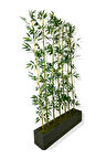 Bambu Seperatör 175 Cm 7 Adet Bambu 100 Cm Antrasit Saksı