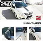 Opel Corsa D 2006-2014 Batman Yarasa Ayna Kapağı Piano Black ABS Plastik