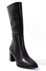 Dagoster DZA07-998800 Siyah Günlük Topuklu Kadın Çizme