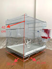Muhabbet Kuşu Üretim Kafesi ( Akıllı Yemlik, Suluk, Ahşap Tünek Dahil ) Kampanya Kalın Telli