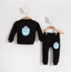 Rock Cock Görselli 2'li Bebek Alt Üst Takım-Lacivert | 9-12 Ay