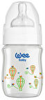 Wee Baby Klasik Plus Geniş Ağızlı Isıya Dayanıklı Cam Biberon 180ML - Açık Mavi