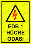 EDB 1 HÜCRE Odası Uyarı Levhası