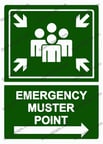 EMERGENCY MUSTER POINT Uyarı Levhası