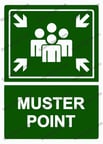 MUSTER POINT Uyarı Levhası