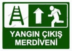 Yangın Çıkış Merdiveni Uyarı Levhası