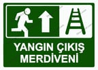 Yangın Çıkış Merdiveni Uyarı Levhası