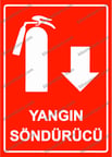 Yangın Söndürücü Uyarı Levhası