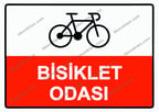 Bisiklet Odası Uyarı Levhası