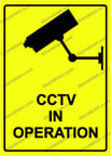CCTV In Operatıon Uyarı Levhası