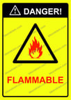 Danger! Flammable Uyarı Levhası
