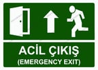 Acil Çıkış Uyarı Levhası